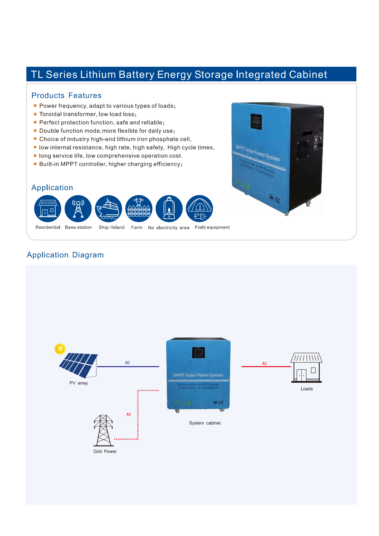 TL Series Lithium Battery Energy Storage Integrated Cabinet